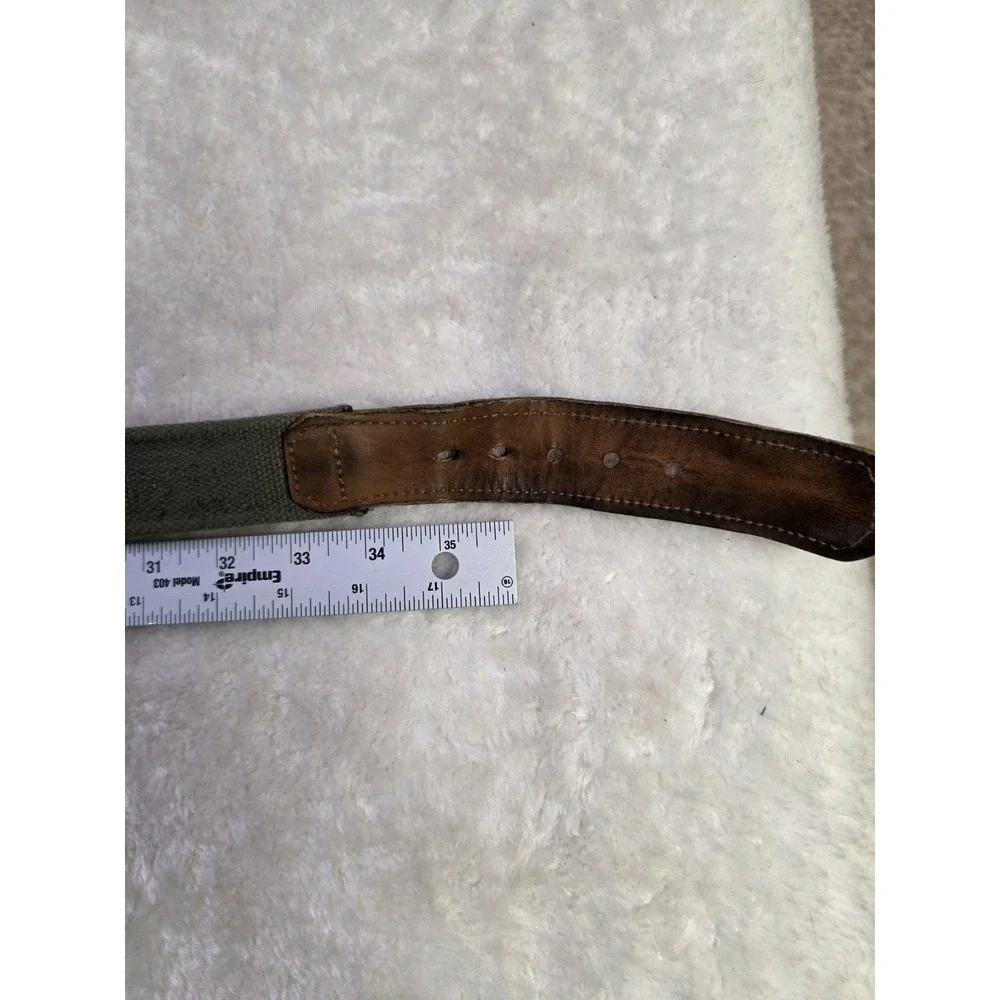 Bison Design Fly Fishing Belt USA Canvas Mens Size 34 trout‎  web leather Fish